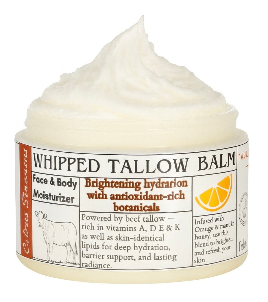 Orange Infused Whipped Tallow Balm- 4oz.