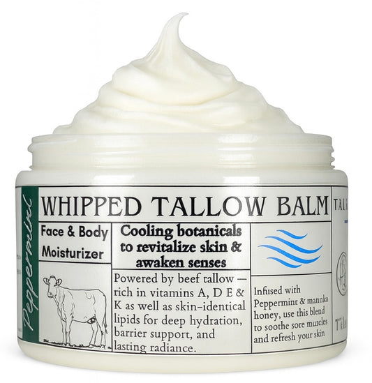 Peppermint Infused Whipped Tallow Balm - 4 oz.
