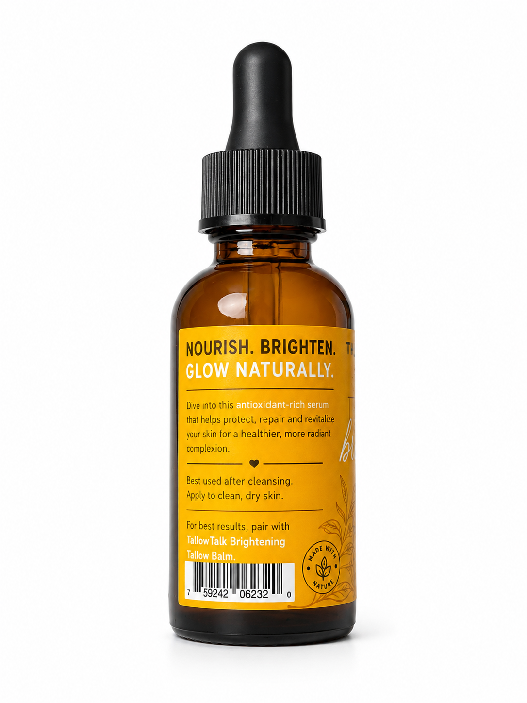 Brightening Vegan Serum — Rosehip + Sea Buckthorn