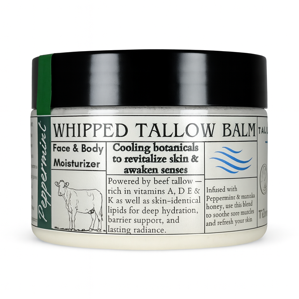 Peppermint Infused Whipped Tallow Balm - 4 oz.