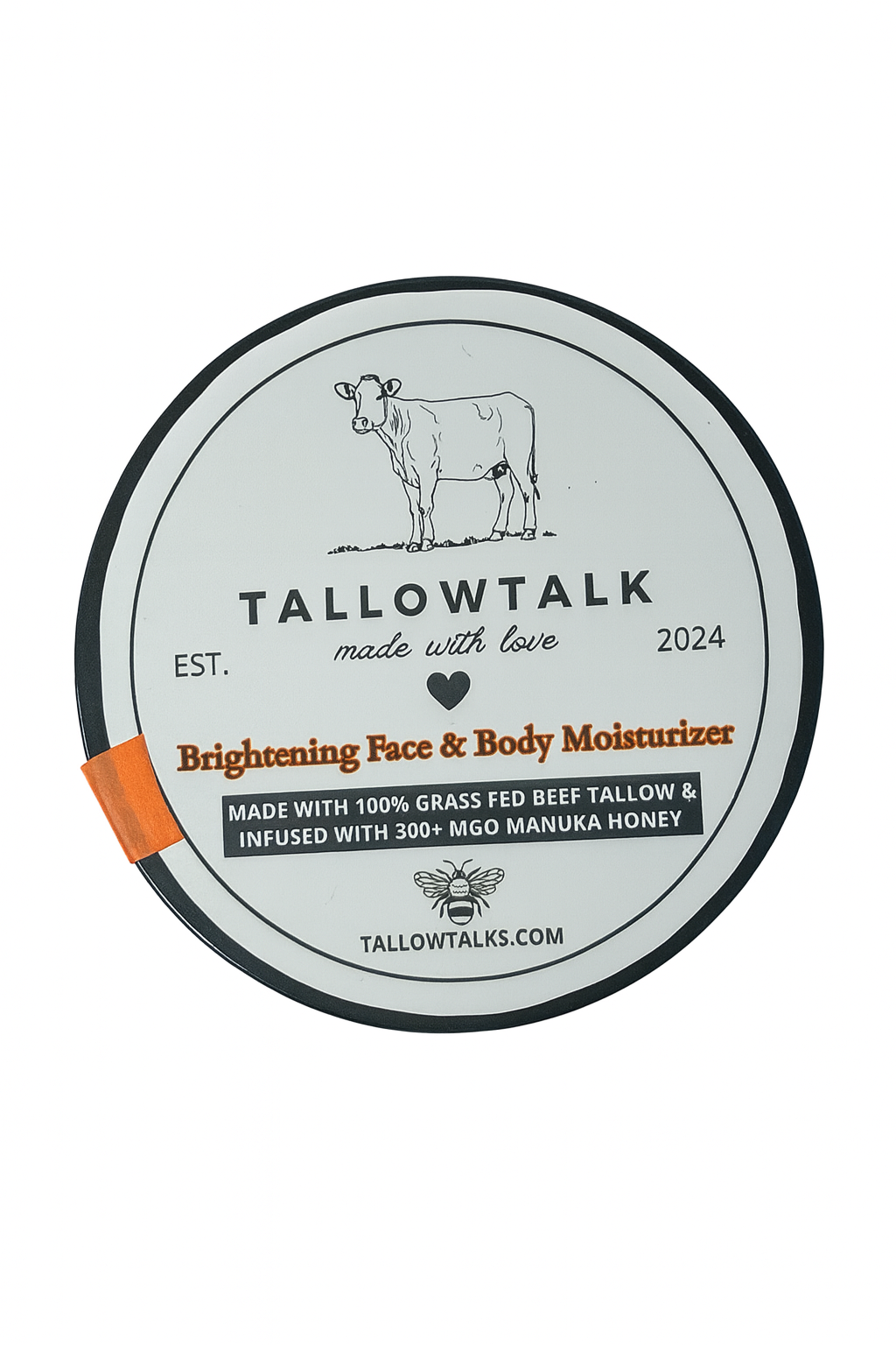 Orange Infused Whipped Tallow Balm- 4oz.