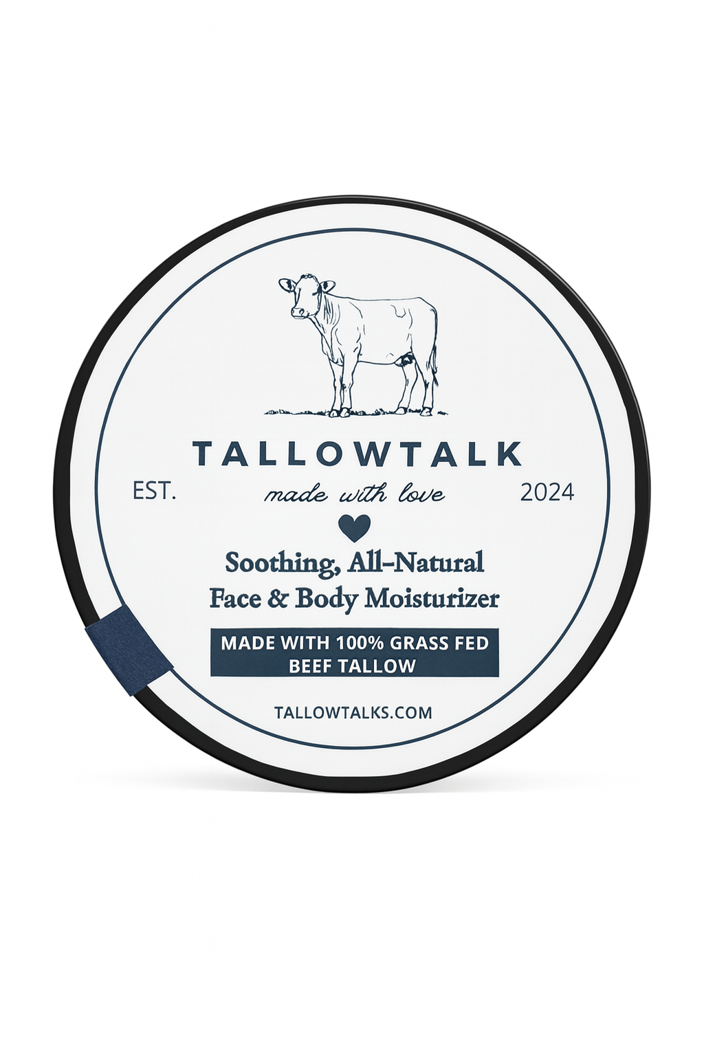 100% Grass Fed Organic Whipped Tallow- 4oz Unscented